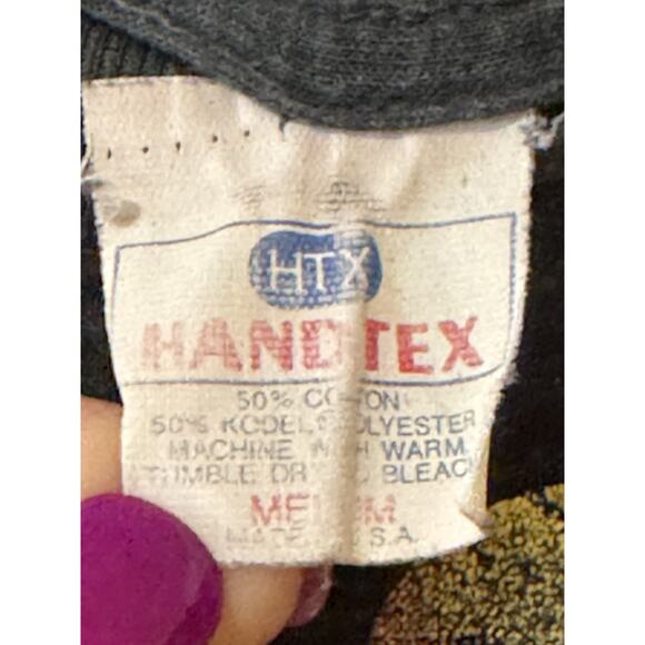 VTG HANDTEX Gun's N' Roses DISTRESSED T-Shirt Appetite Destruction Thin/Holes-M - Picture 5 of 9